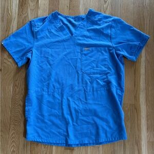 Figs Women's V-Neck Scrub Top - Bright Blue